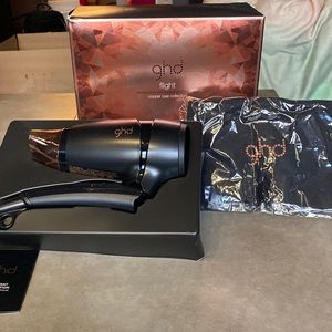 GHD Flight Travel Hairdryer with Protective Bag -NEVER USED!